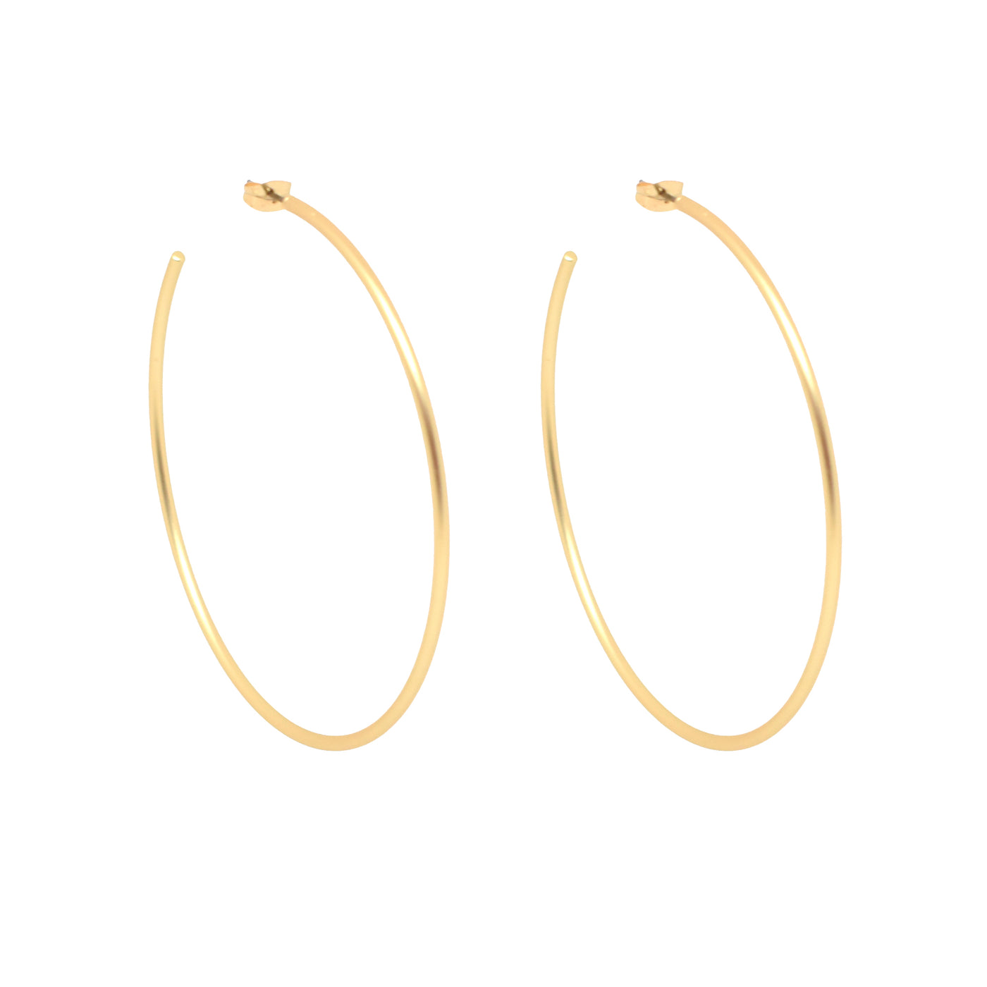 La Paz Hoop Earrings,  Polished 18KT Gold Plated