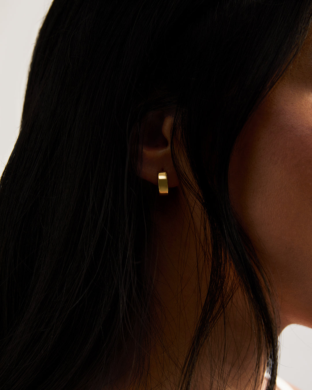 Nino Huggie Earrings, 14KT Gold Plated