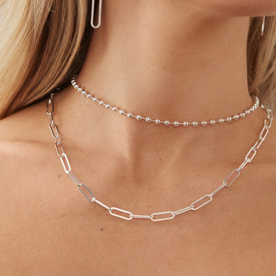 BOLLA CHOKER NECKLACE, Silver