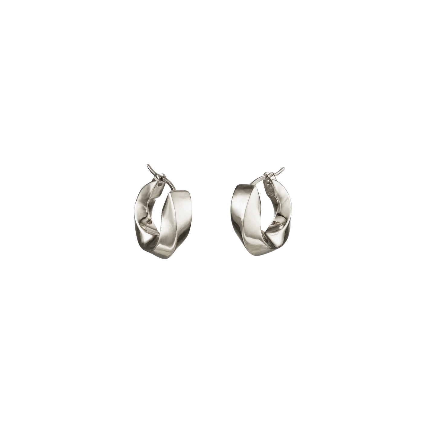 MIA HOOPS, Sterling Silver Plating