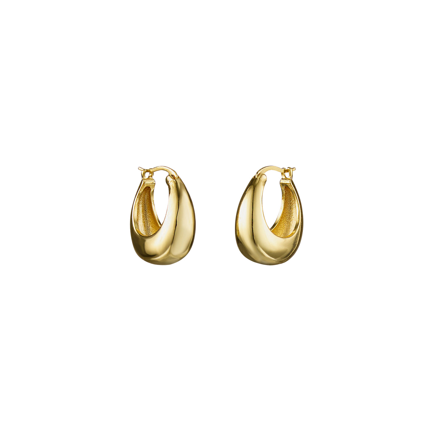 LUCIA HOOPS, Polished Gold Plating