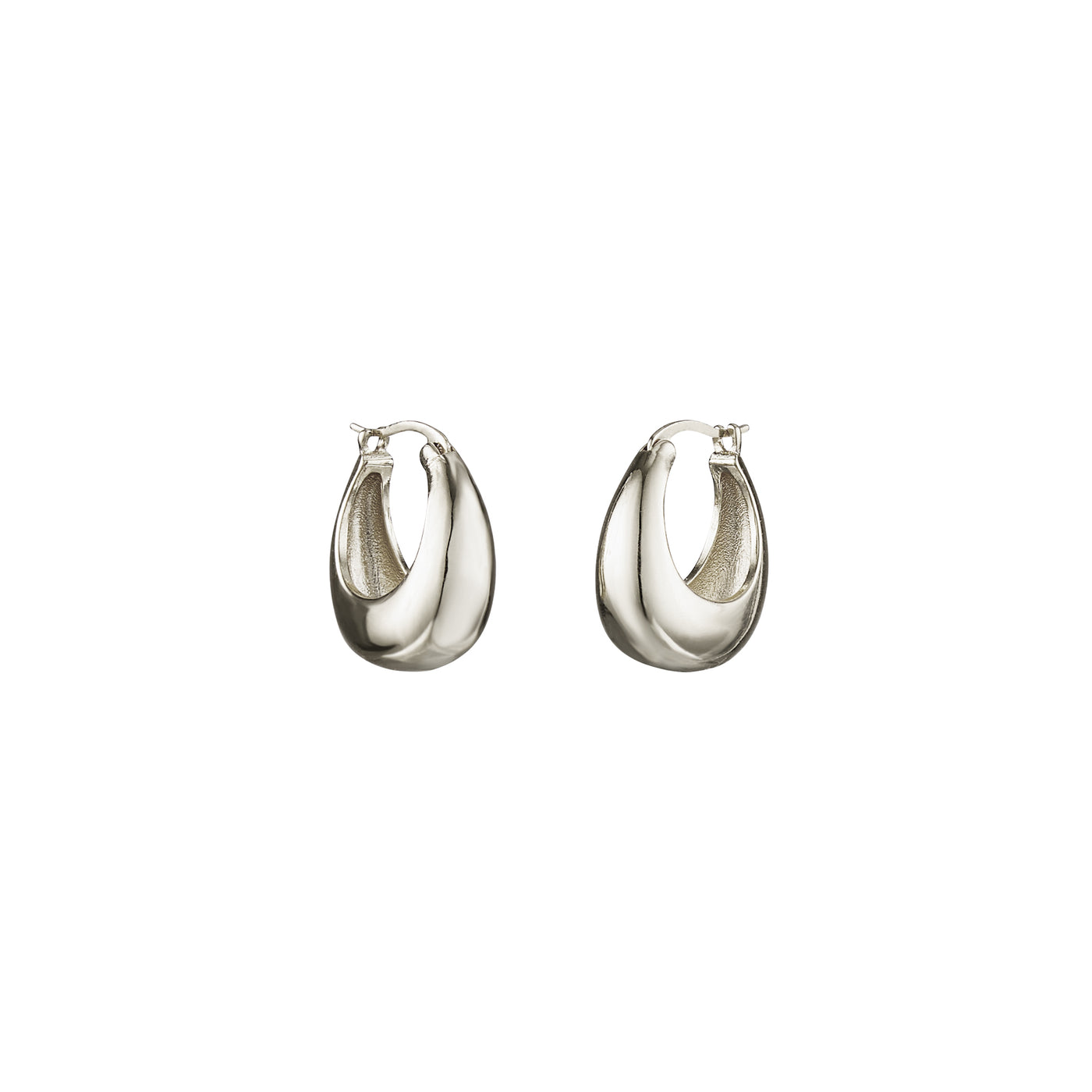 LUCIA HOOPS, Sterling Silver Plating