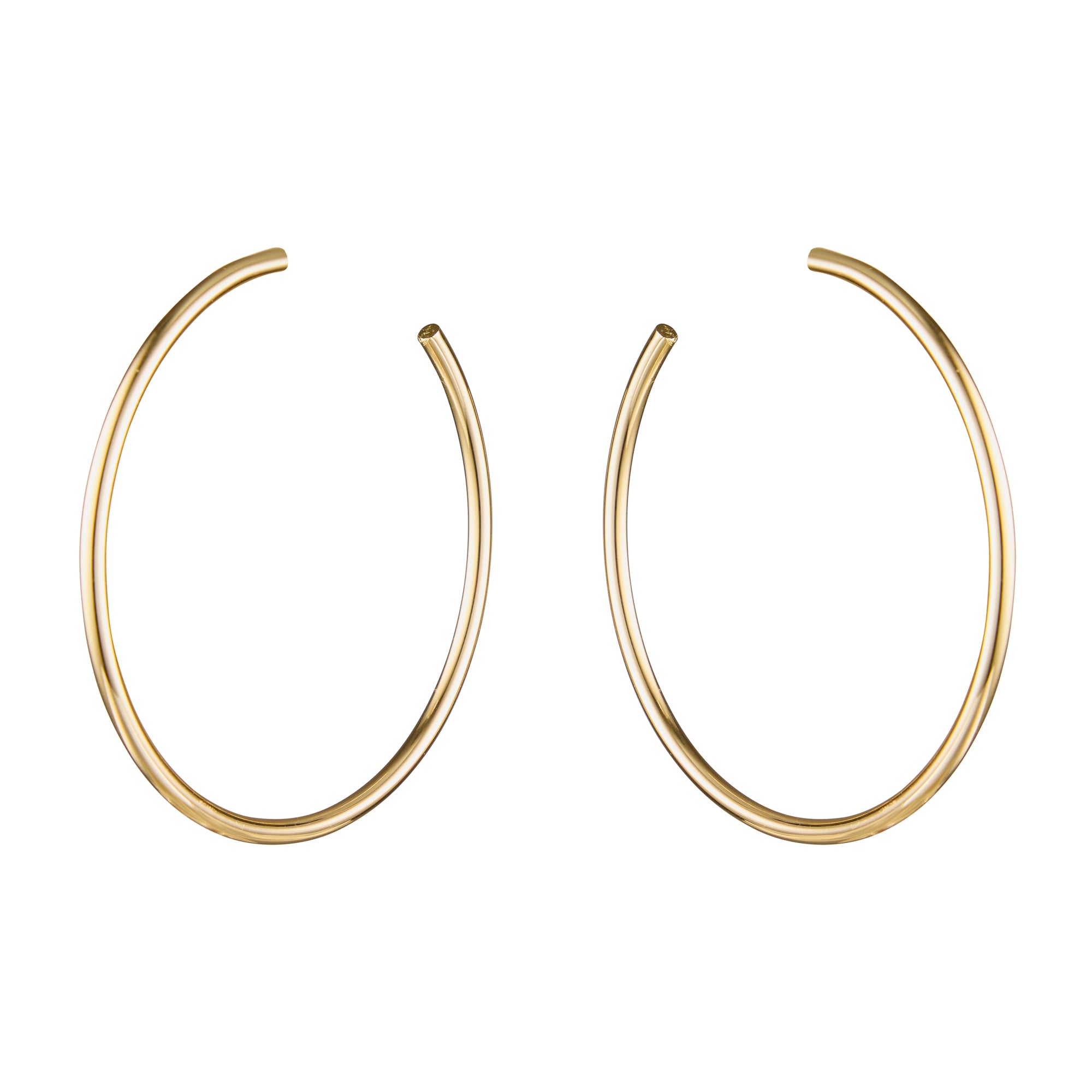 GRANDE FINE HOOPS, Polished Gold Plating – Bling Bar