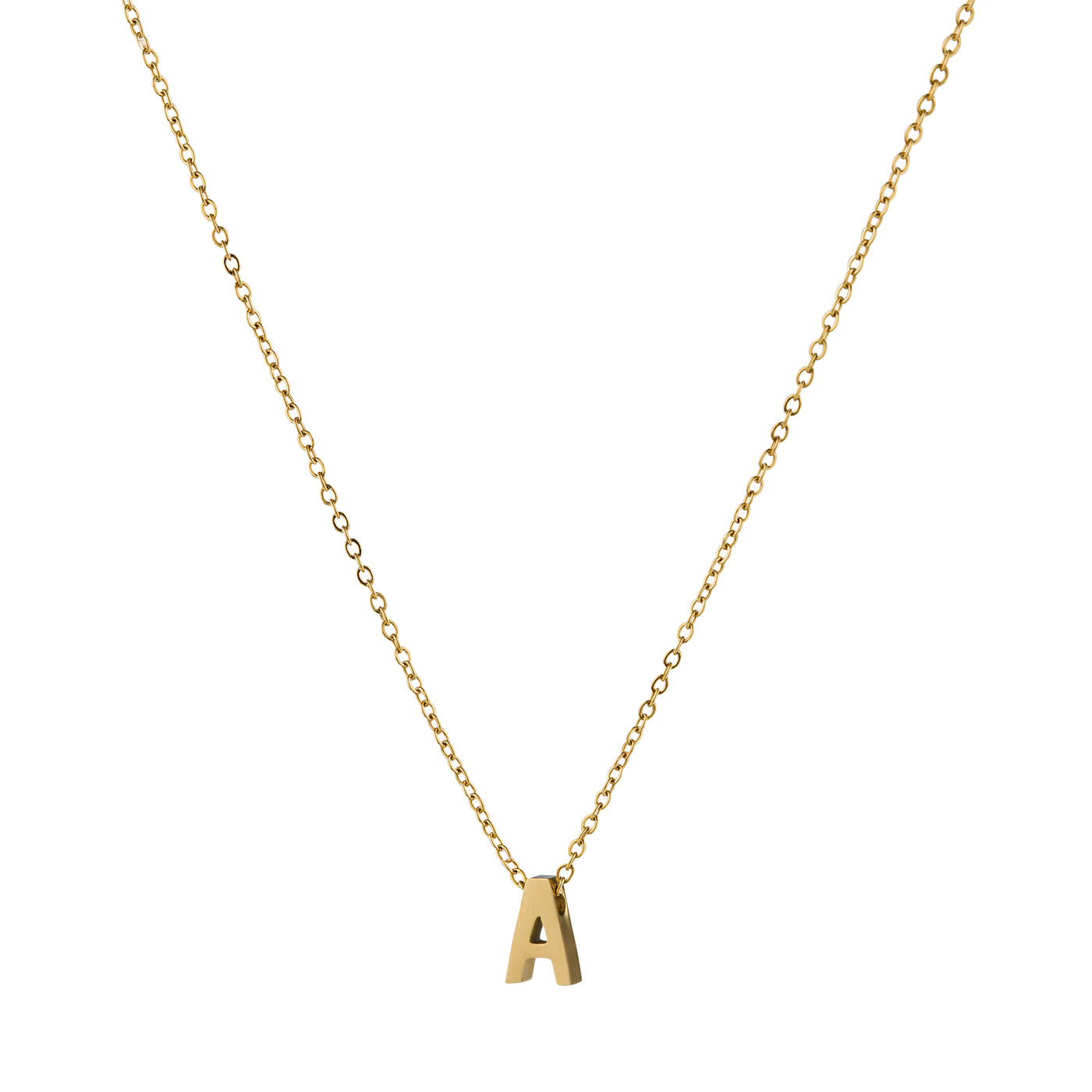 ALPHA CHARM NECKLACES, Waterproof / 18KT Gold Plating