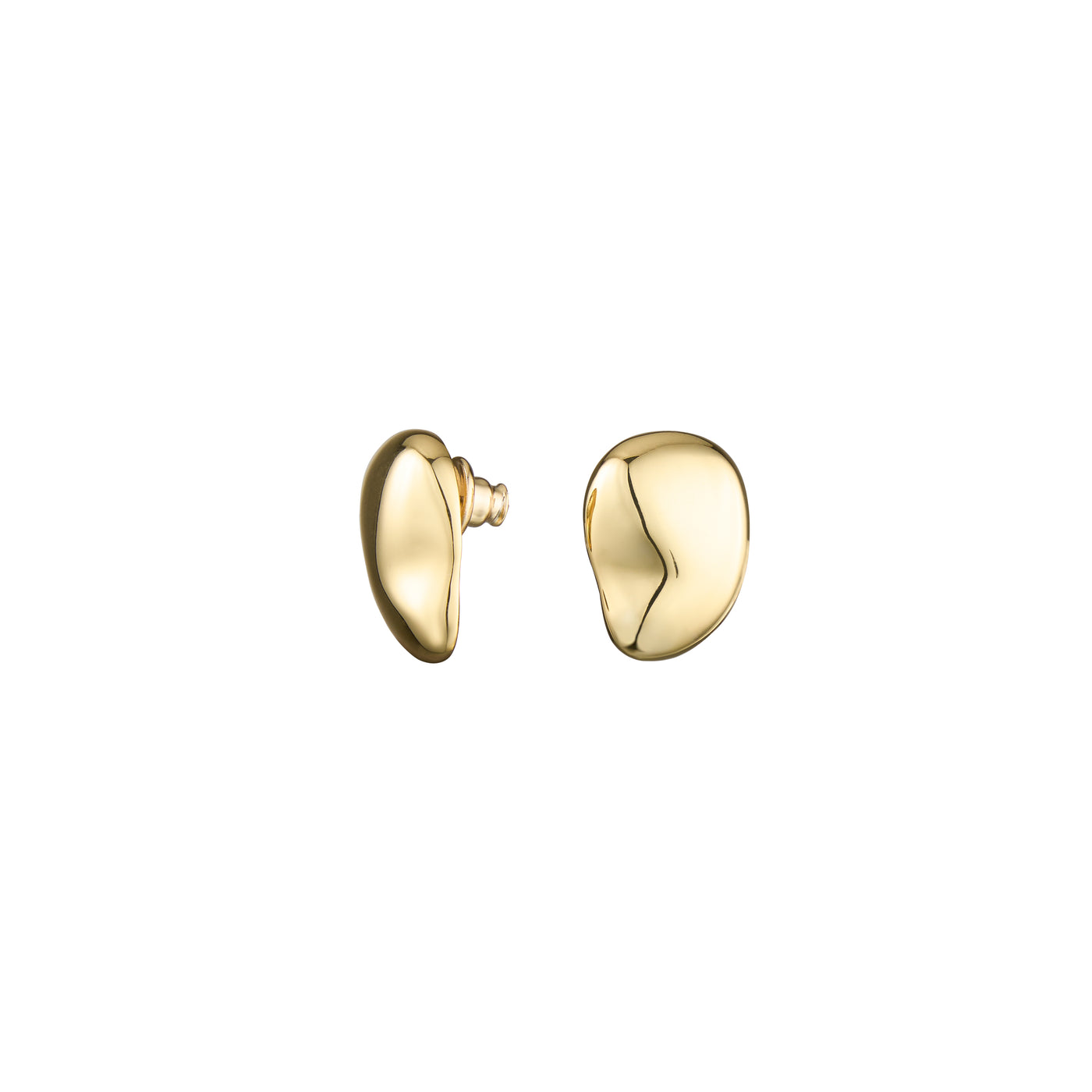 FAVA GRANDE STUDS, 14K Gold Plating