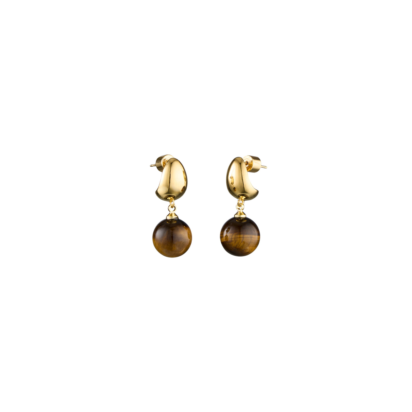 PIPPA STONE DROP EARRINGS, 14KT Gold Plated