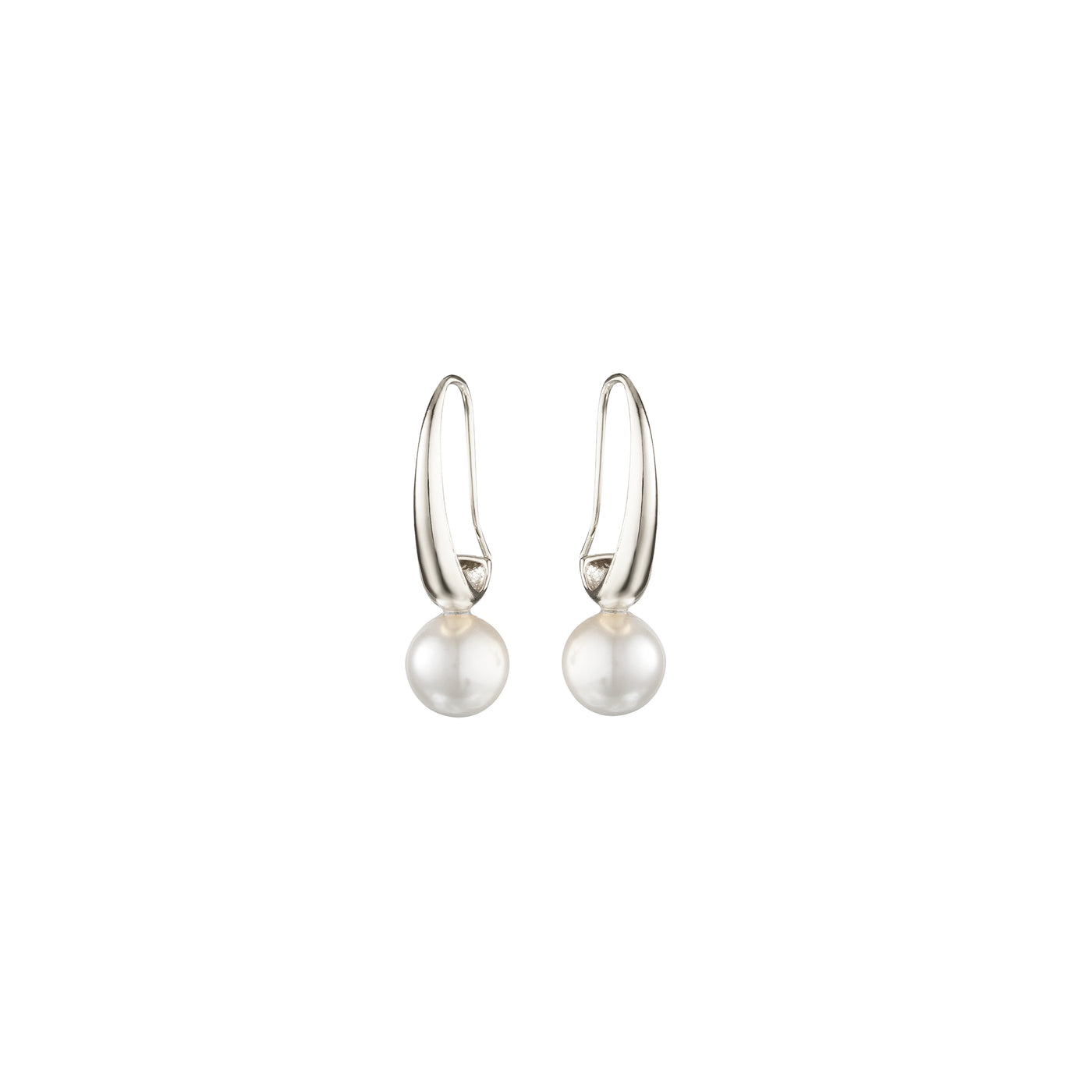 ARIA PEARL DROP EARRINGS, Sterling Silver Plated