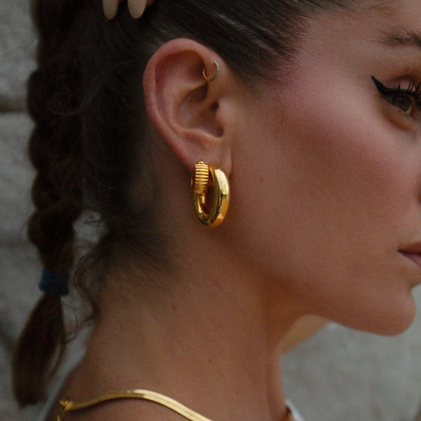 Cicciolina Mini Hoop Earrings, 18KT Gold Plating