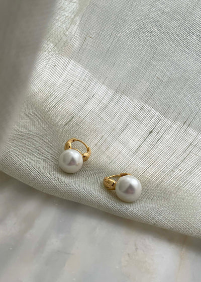 PICCOLA PEARL EARRINGS, 14KT Gold Plated