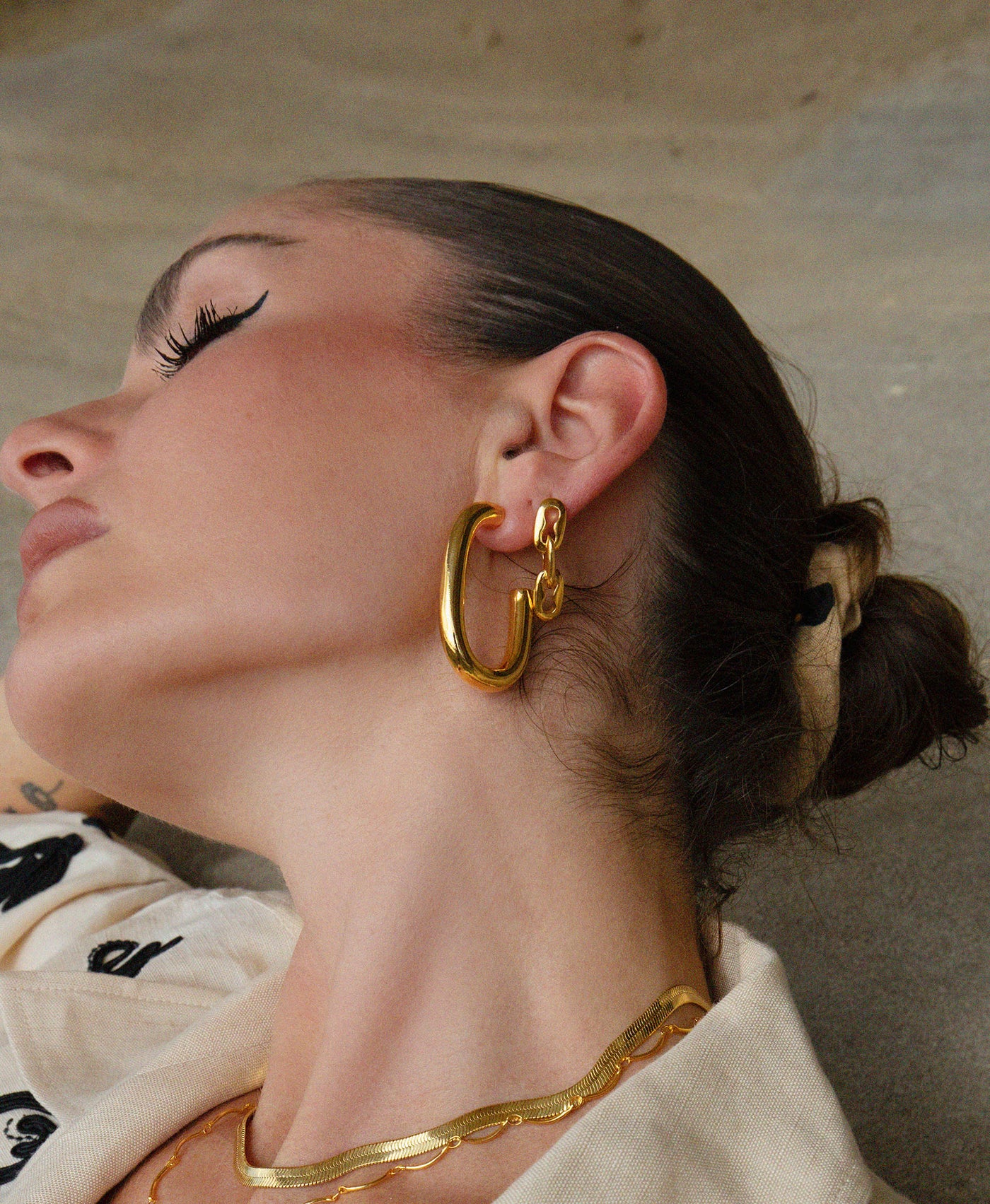 Rosie Link Earrings, 18KT Gold Plating