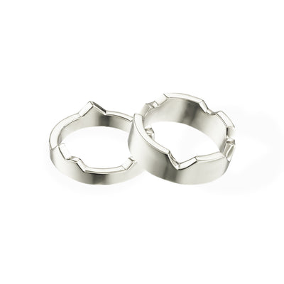 Rotto Ring Set, 925 Silver Plated