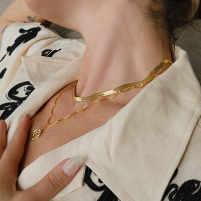 Tilly Chain Necklace, 18KT Gold Plating