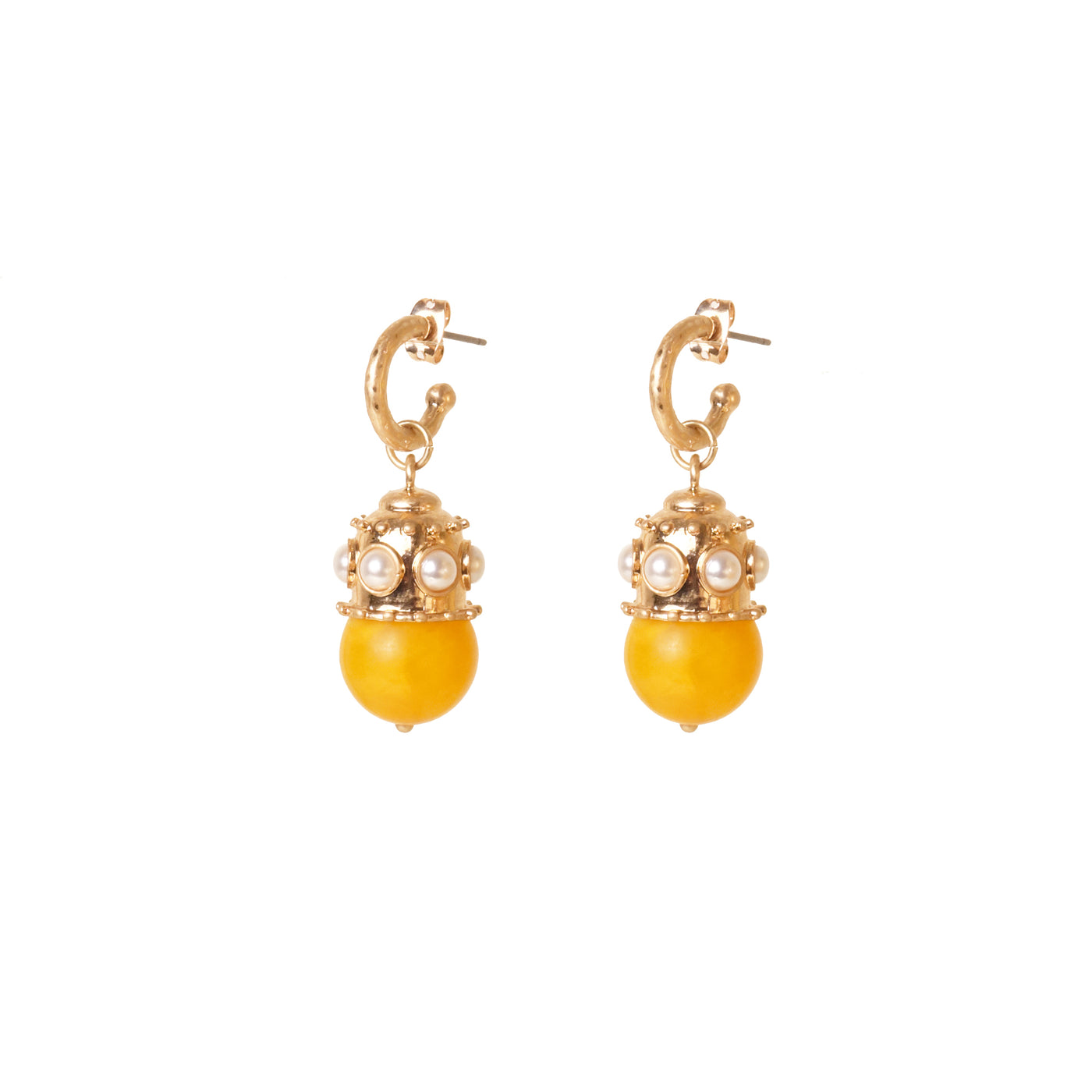 Ariel Mini Hoop Earrings - Arancia "Orange"