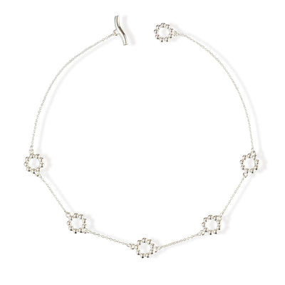 Bellina Choker  Necklace,925 Silver Plated