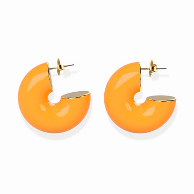 Ciambella Hoop Earrings Orange