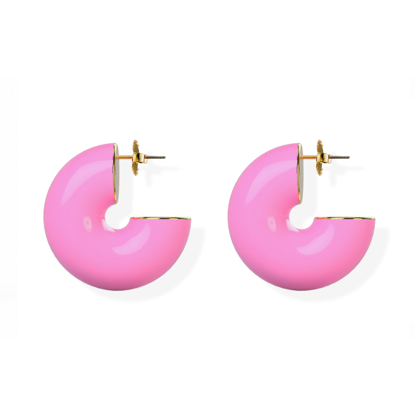Ciambella Hoop Earrings Pink