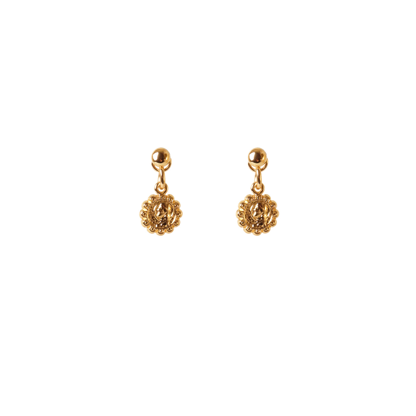 La Madonna Stud Earrings - Gold