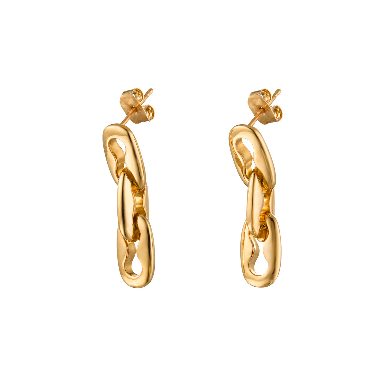 Rosie Link Earrings, 18KT Gold Plating