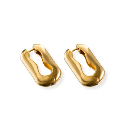 Rosie Hoop Earrings, 18KT Gold Plating