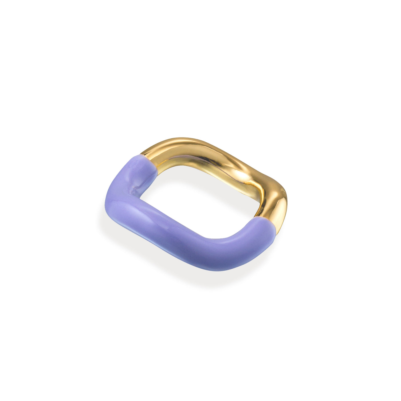 Valentina Ring , 18KT Gold Plated / Lilac Enamel