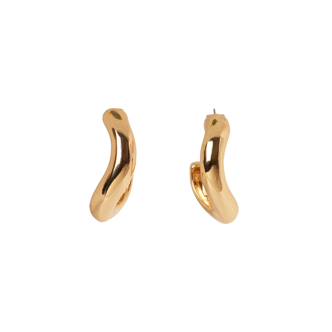 Valentina Hoop Earrings, Polished Gold
